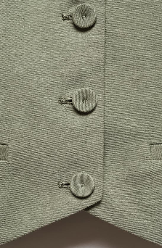 Mango Women's Buttons Detail Suit Vest In Pastel Green