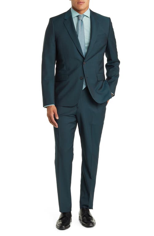 Paul Smith Tailored Fit Wool & Mohair Suit in Bottle Green at Nordstrom, Size 42Regular