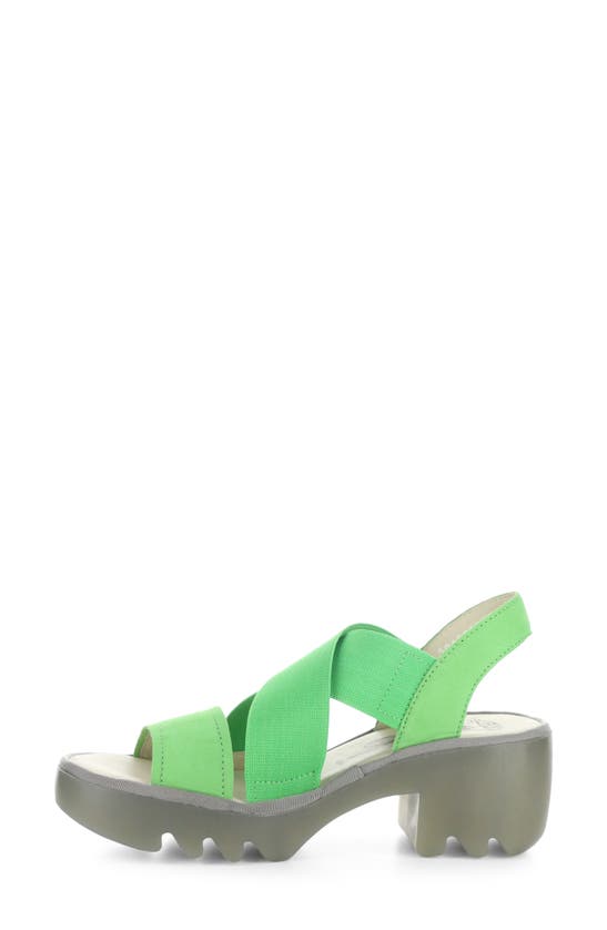 Shop Fly London Taji Platform Slingback Sandal In Green Cupido