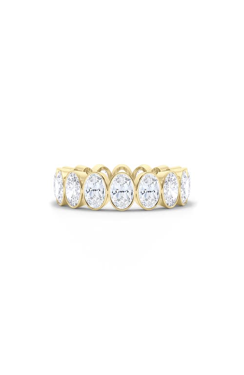 Shop Hautecarat Oval Cut Lab Created Diamond Eternity Ring In Yellow Gold