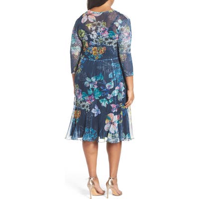 Plus Size Komarov Chiffon A-Line Dress
