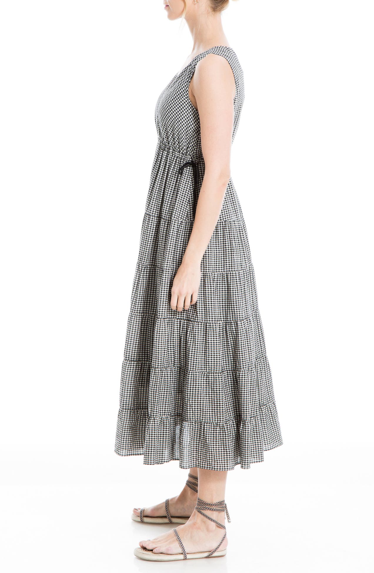 Max Studio Tiered Sleeveless Midi Dress Nordstrom Rack