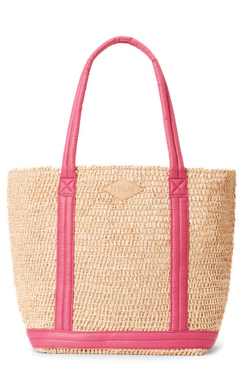 Shop Mz Wallace Medium Raffia Tote In Raffia/zinnia