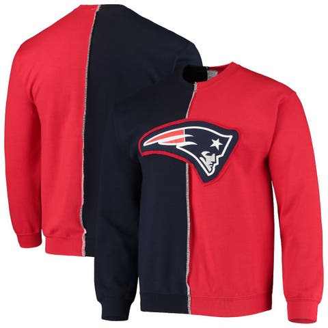 Men's Refried Apparel Red/Royal Buffalo Bills Sustainable Split Center Pullover  Sweatshirt