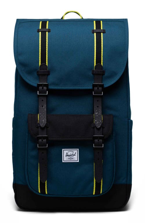 Little America Recycled Polyester Backpack in Legion Blue/Blk/Evening Prim