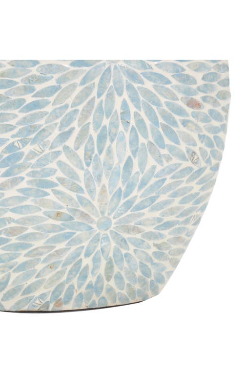 Vivian Lune Home Mother Of Pearl Vase In Light Blue