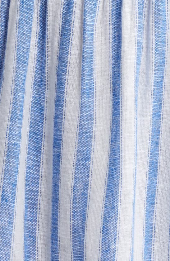 Shop Rails Samina Stripe Smocked Linen Blend Dress In Casablanca Stripe