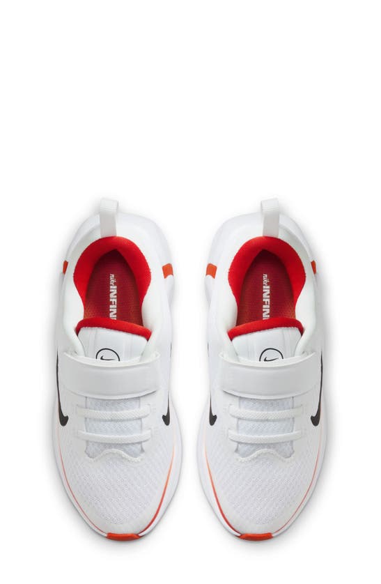 Shop Nike Kidfinity Sneaker In White/ Red/ Tart/ Black