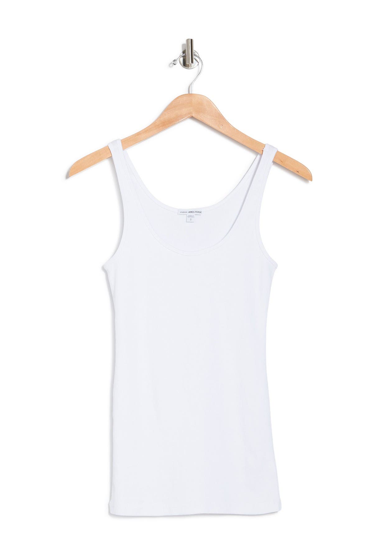 James Perse Ribbed Knit Tank In White