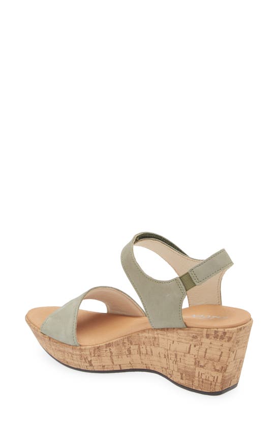 Naot Summer Platform Wedge Sandal In Sage Nubuck
