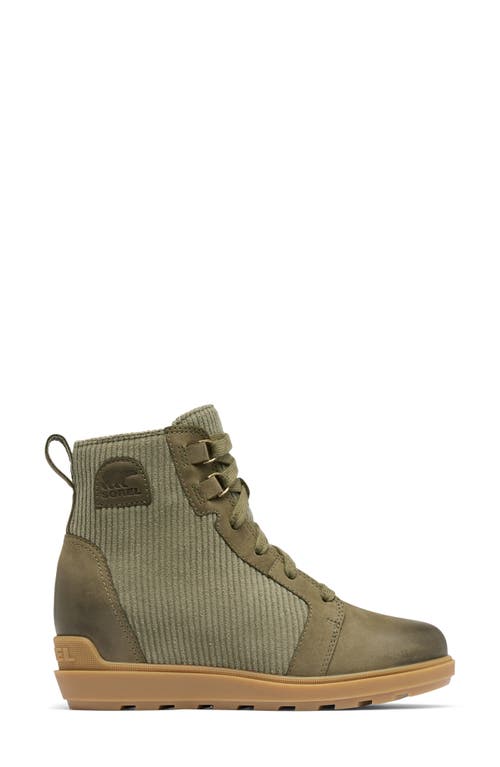 Shop Sorel Evie Ii Wedge Bootie In Stone Green/gum 17