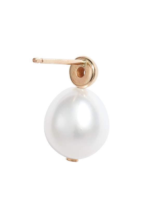 Shop Poppy Finch Dome Cultured Pearl & Diamond Stud Earrings In 14k Yellow Gold