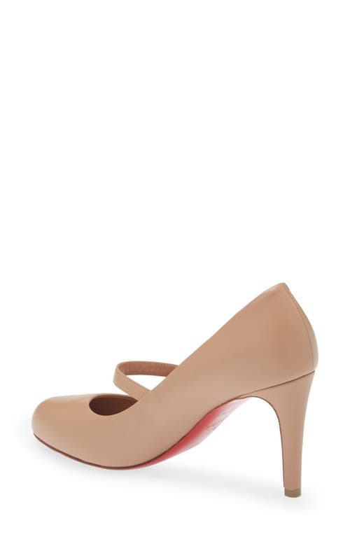 Shop Christian Louboutin Pumppie Round Toe Mary Jane Pump In Blush