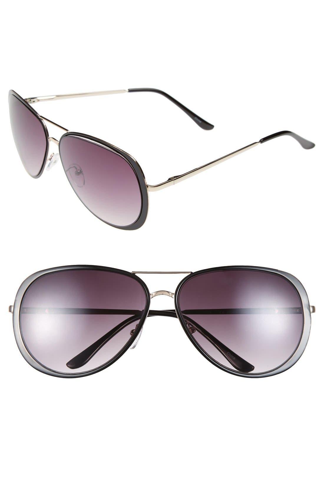 Icon Eyewear 60mm Metal Aviator Sunglasses Nordstrom