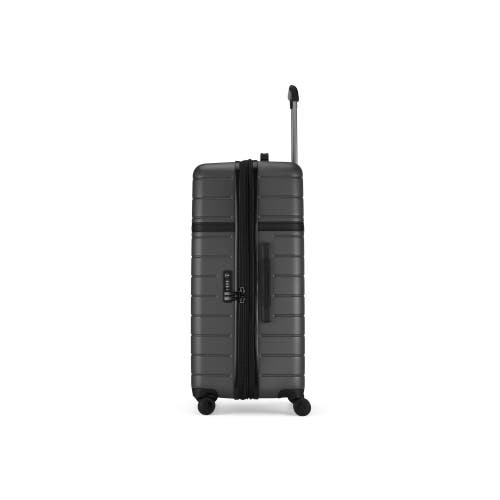 Bugatti Hamburg Hardside Large Luggage With Expansion In Charcoal