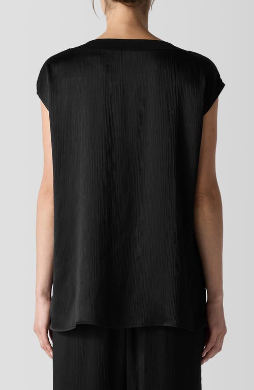 Eileen Fisher Silk Tunic Top In Black