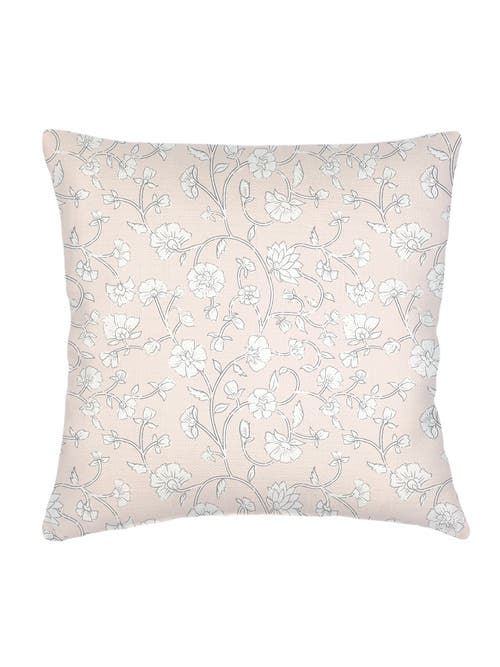 Shop Anaya Jaipur Floral Linen Euro Pillow With Down Alternative Insert In Pink