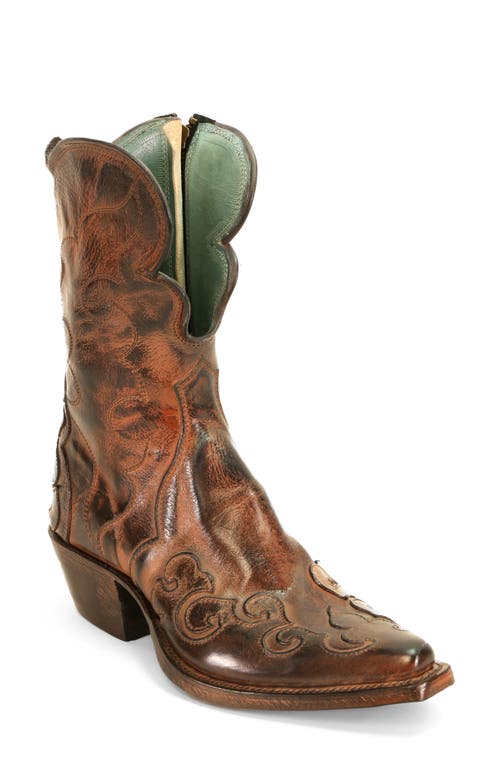 Deuce Cowboy Boot in Black Rustic Rust