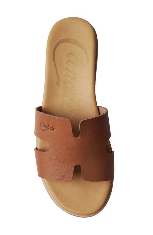 Shop Candies Candie's Mikela Slide Sandal In Cognac