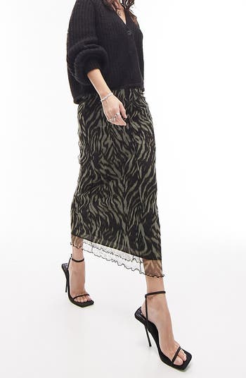 Zebra print skirt topshop hotsell