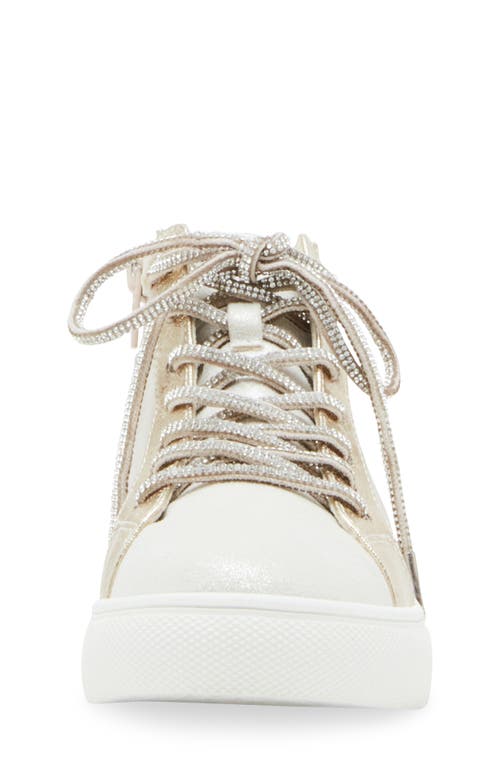 Steve Madden Kids' Jtrickky High Top Sneaker In Gold