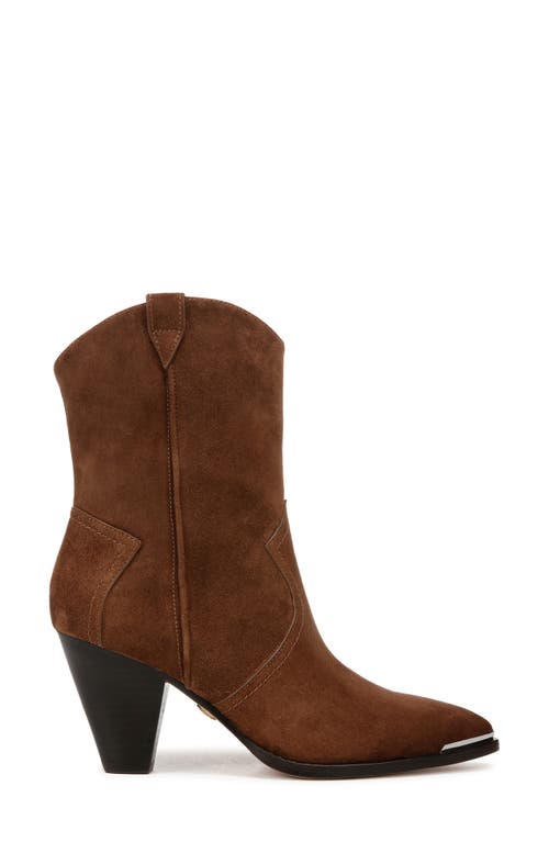 Shop Veronica Beard Cody Pointed Toe Western Boot In Cedar