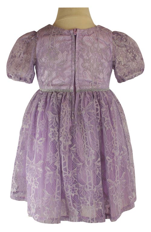 Popatu Kids' Floral Lace Dress In Lavender