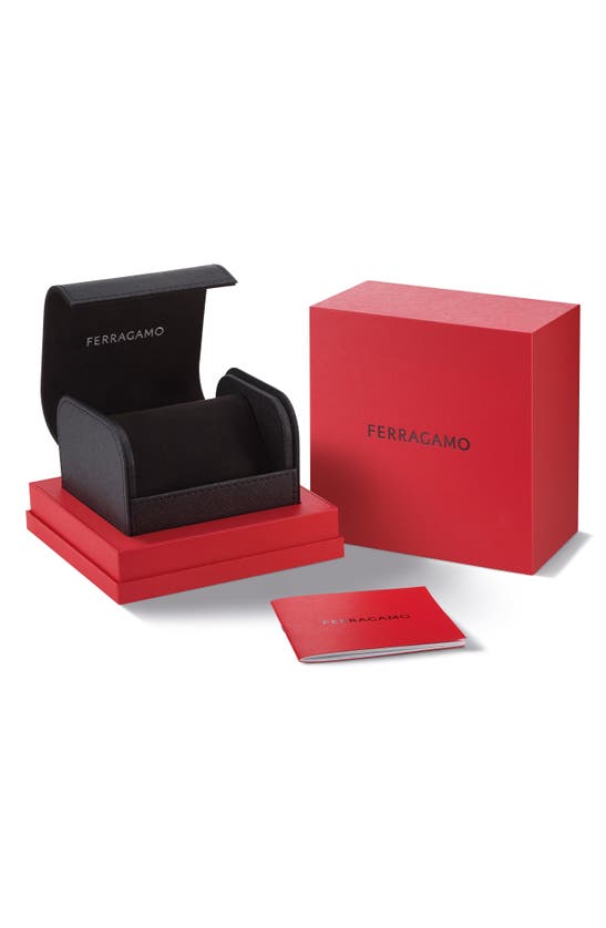 Shop Ferragamo Crystal Leather Strap Watch, 27mm X 34mm In Ip Rose Gold