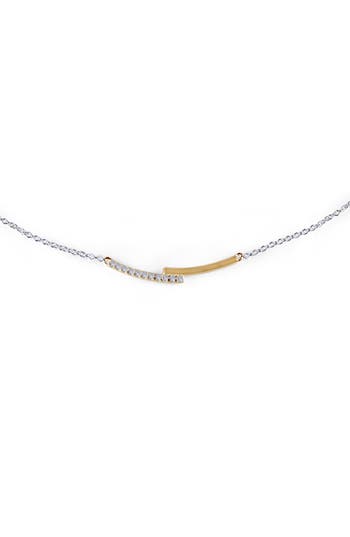 Lafonn Lab-created Diamond Pavé Bar Necklace In Metallic