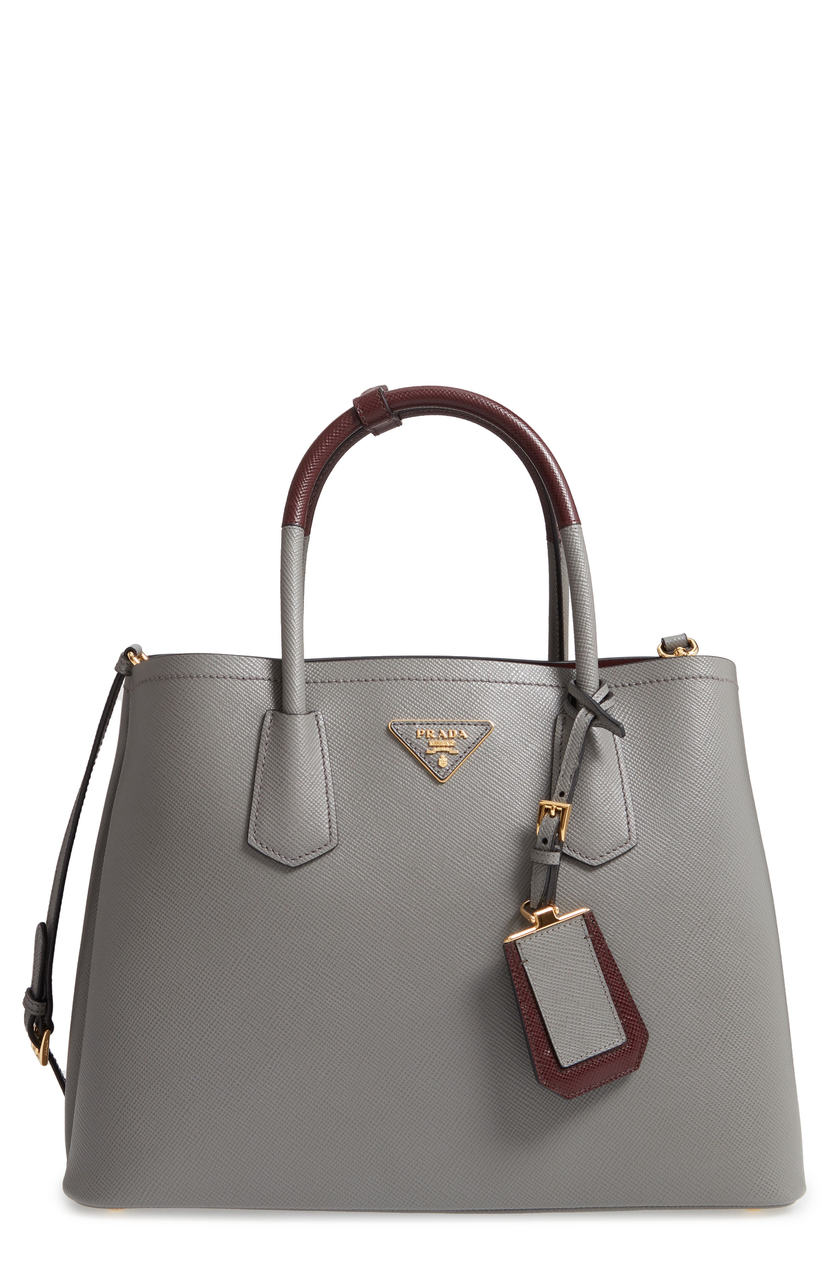 prada large leather tote