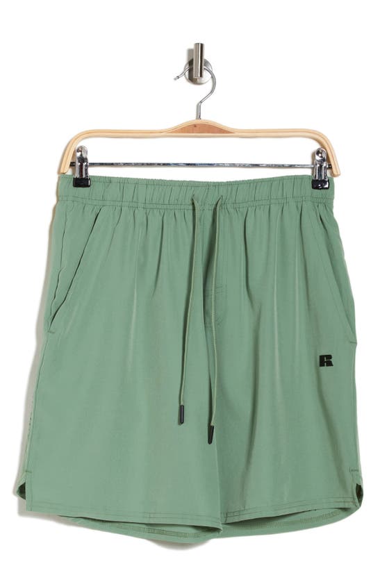 Shop Russell Athletic Running Shorts In Loden Green