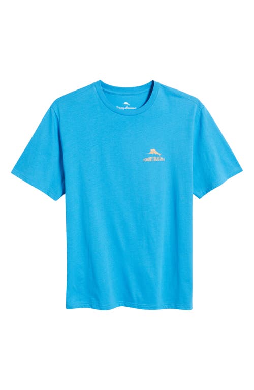 Shop Tommy Bahama Rummer On First Graphic T-shirt In Blue Canal