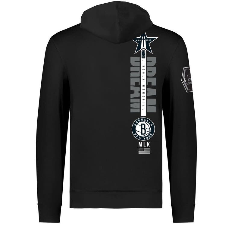 Shop Fisll Unisex  X Black History Collection  Black Brooklyn Nets Pullover Hoodie