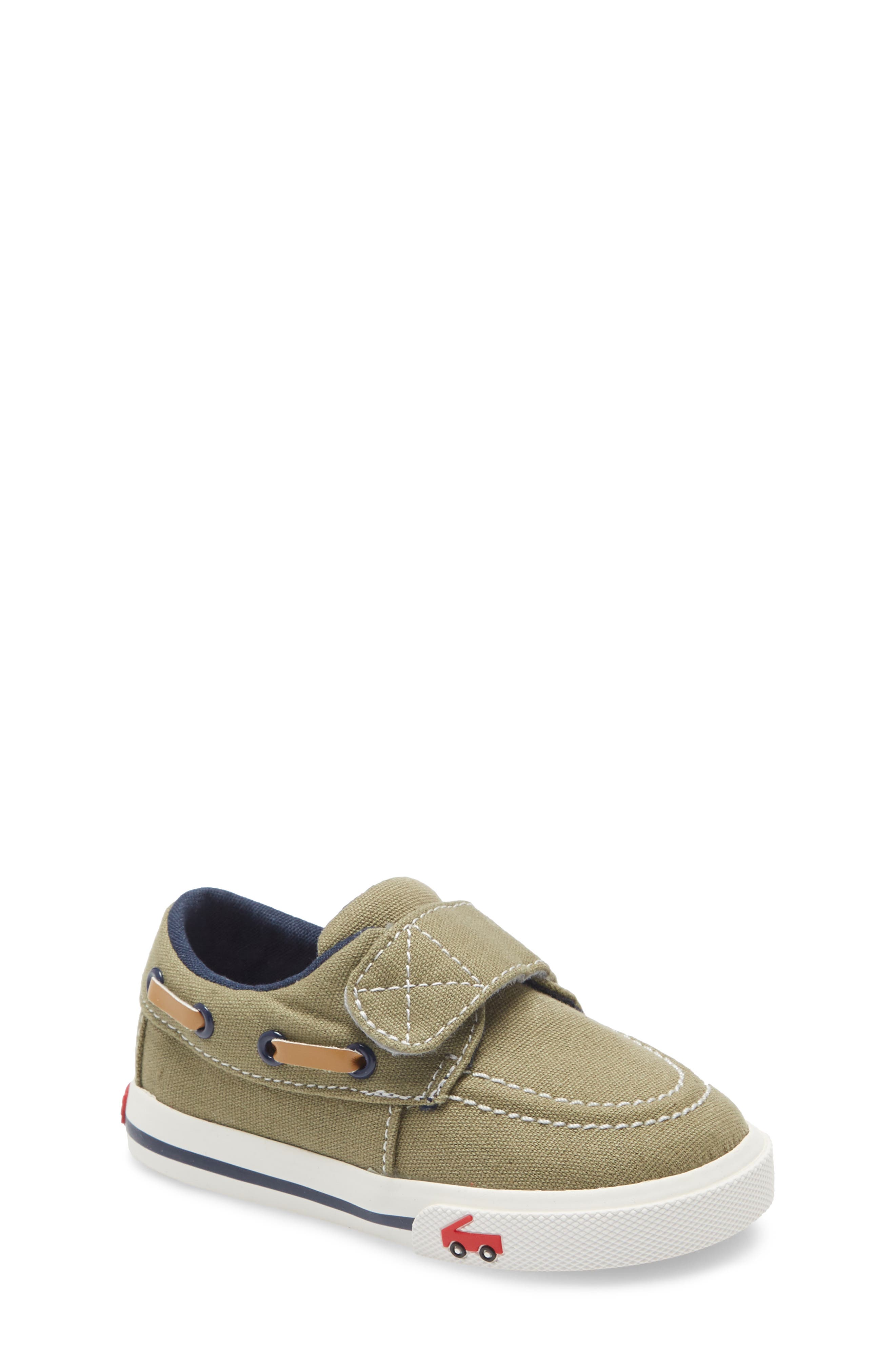 Toddler Boy's See Kai Run Elias Boat Shoe, Size 10 M - Green