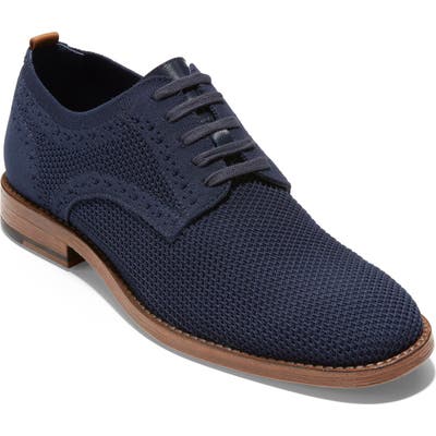 Cole Haan Feathercraft Grand Stitchlite Plain Toe Derby- Blue