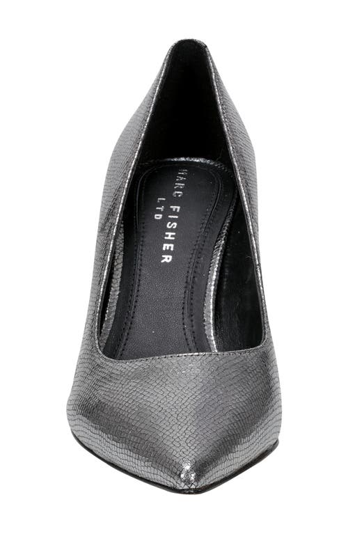 Shop Marc Fisher Ltd Zala Block Heel Pump In Pewter