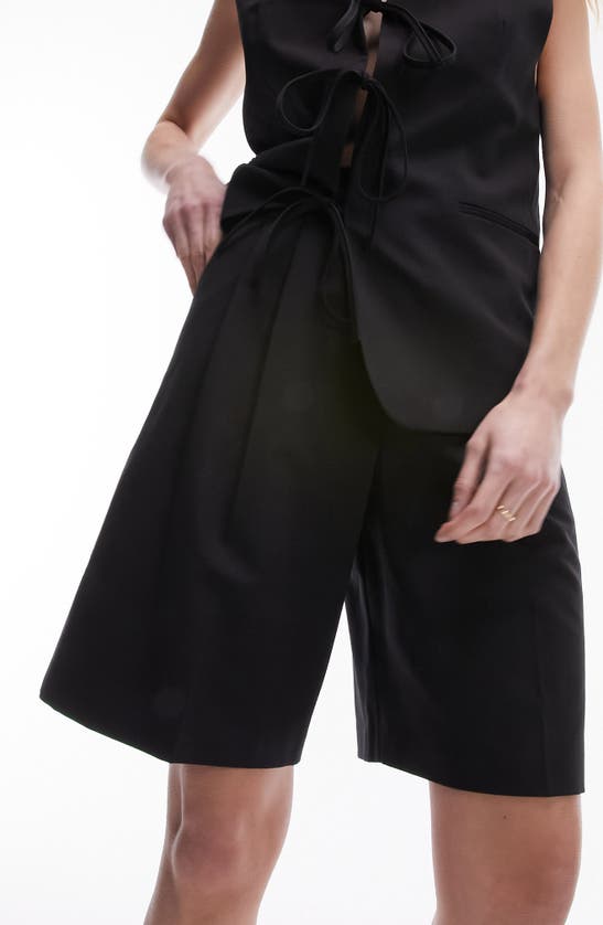 Shop Topshop Tailored City Shorts In Black