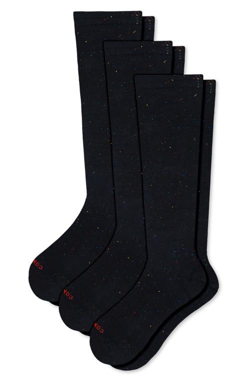 3-Pack Recycled Cotton Blend Knee Highs in Galaxy