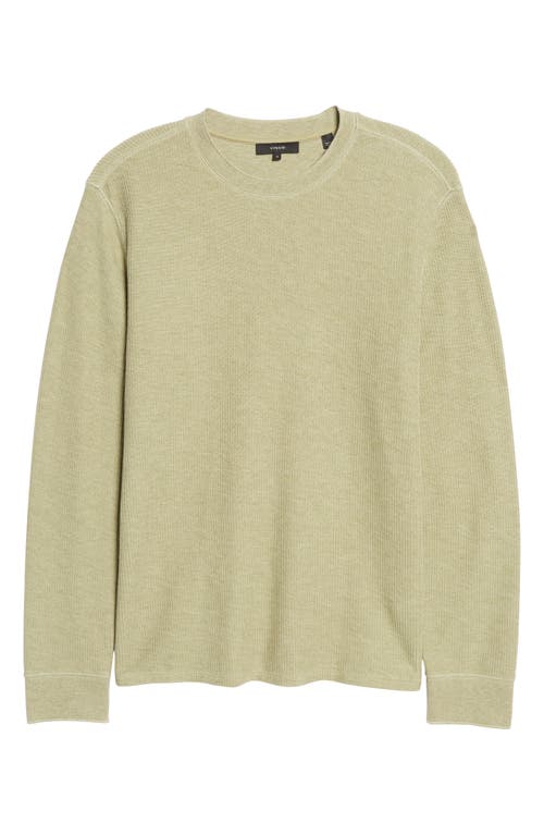 Shop Vince Thermal Long Sleeve T-shirt In H Dim Willow/dim Wil
