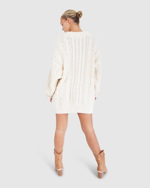 Shop Belle & Bloom Still The One Chunky Oversize Knit In Cream