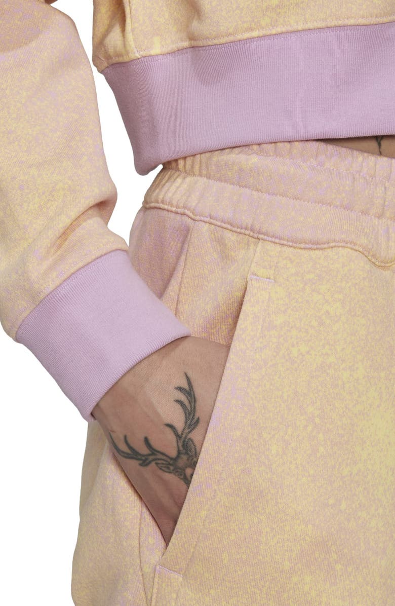 adidas Originals Oversize Tie Dye Cotton Terry Crop Sweatshirt, Alternate, color, 