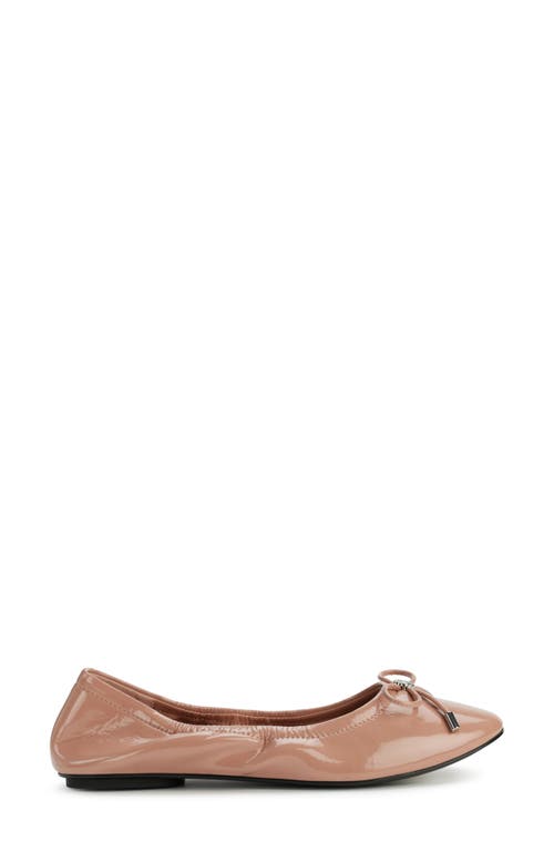 Karl Lagerfeld Paris Velma Metallic Ballet Flat In Blush