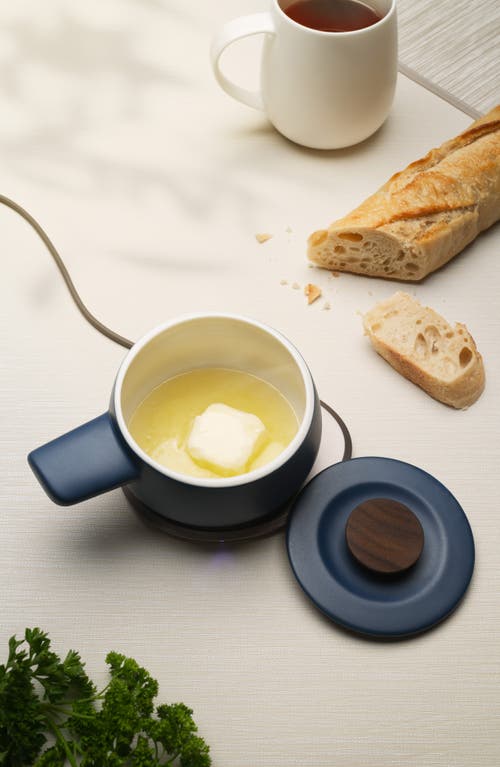 Ohom Fondi Self-heating Fondue Set In Navy Blue