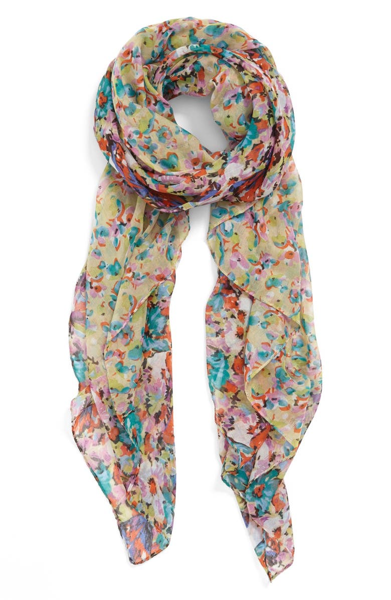David & Young Abstract Floral Scarf (Juniors) | Nordstrom