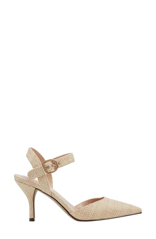 Shop Unisa Jazzey Ankle Strap Pointed Toe Pump In Light Natural