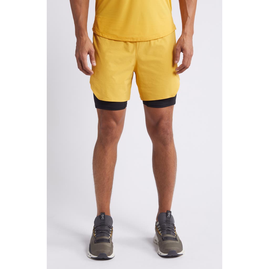Asrv Aerotex Hybrid Liner Shorts In Yellow