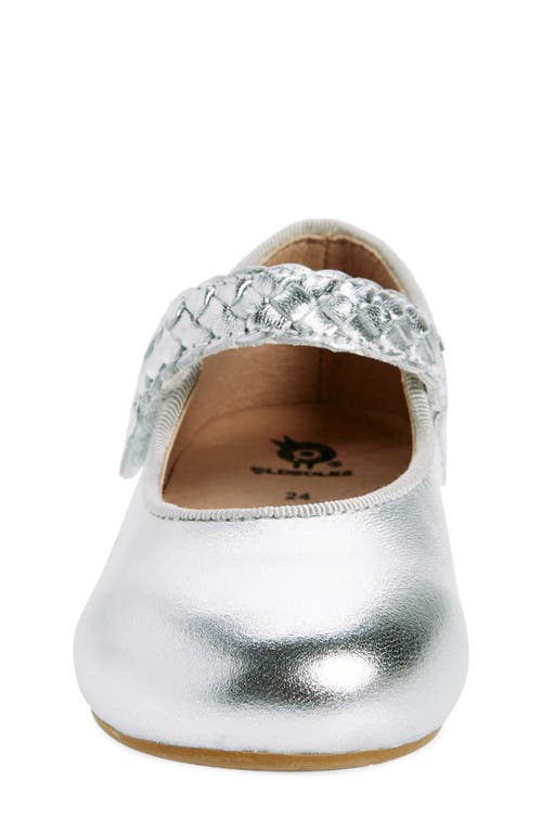 Shop Old Soles Kids' Lady Plat Mary Jane In Silver/gum Sole