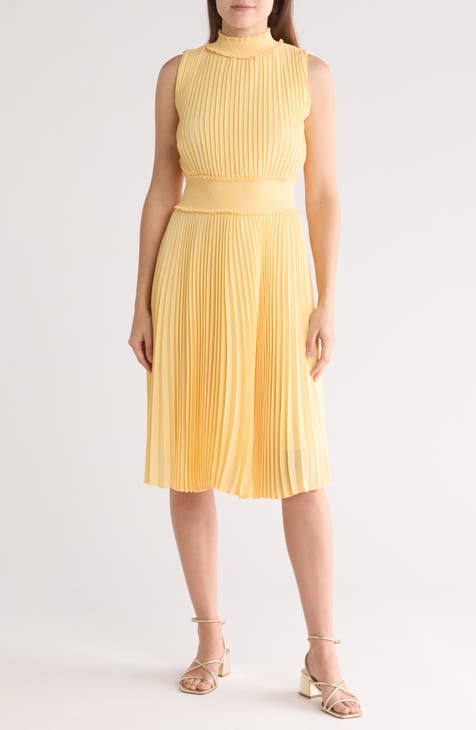 NANETTE NANETTE LEPORE Solid Pleated Dress