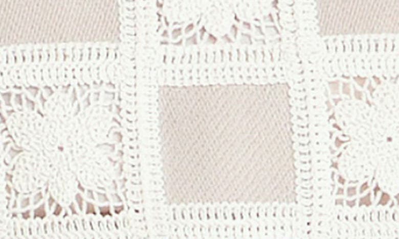 English Factory Crochet Lace Patchwork Tank In Beige Multi