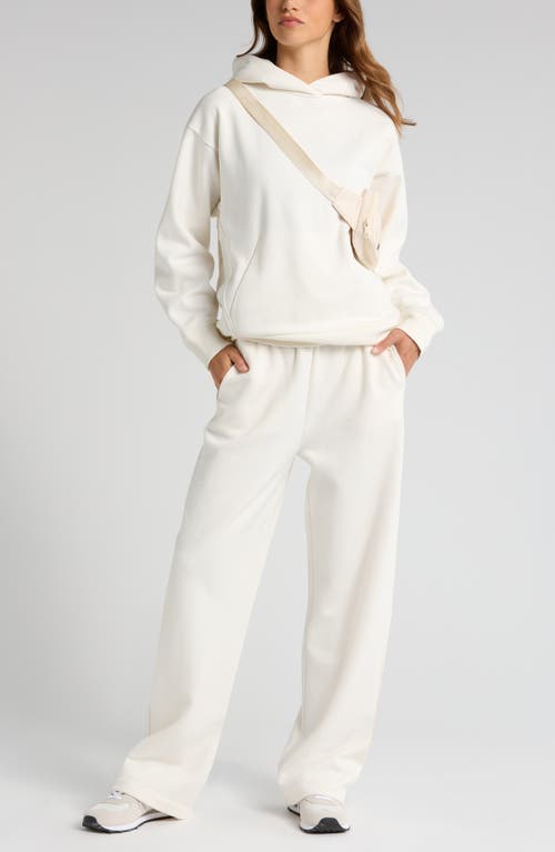 Shop Zella Ultra Cozy Pullover Hoodie In Ivory Egret